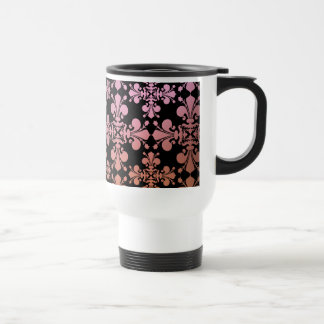 Caneca Térmica elegância gótica fleur de lis damask 3