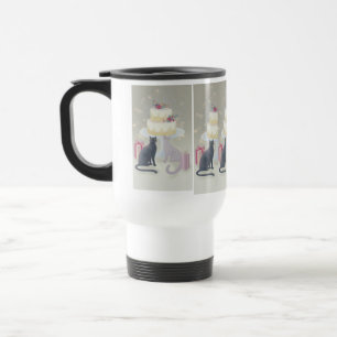 Caneca Térmica Elegante Celebração Felina Festiva