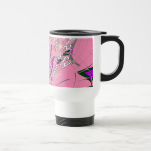 Caneca Térmica Elegante Flor de Monograma: Motivo Pessoalmente Be