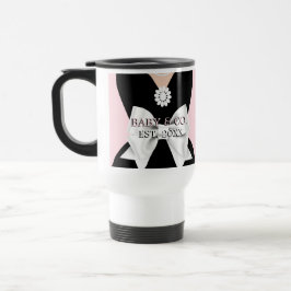 Caneca Térmica Elegante Tiffany Mamãe Étnica de Gravidez Rosa
