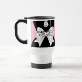 Caneca Térmica Elegante Tiffany Mamãe Étnica de Gravidez Rosa