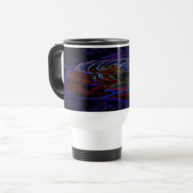 Caneca Térmica Embarcações Florais: Rosas 01-01 (Frente Esquerda)