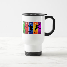 Caneca Térmica Emblema multicolorido do basquetebol