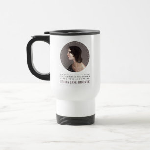 Caneca Térmica Emily Bronte, Retrato e Citação - Sem Alma de Cowa