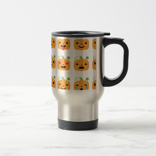Caneca Térmica emojis de abóbora-das-bruxas (Direita)
