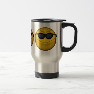 Caneca Térmica Emoticon De Óculos De Sol