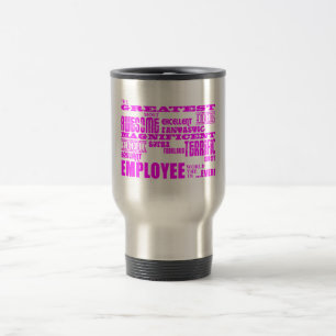 Caneca Térmica Empregados: Grande empregado cor-de-rosa