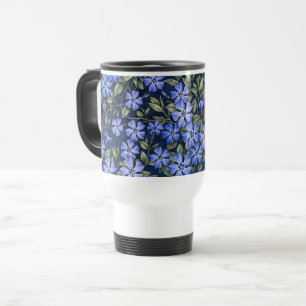 Caneca Térmica Encantadoras Flores de Vinca Azul Profundo Espalha