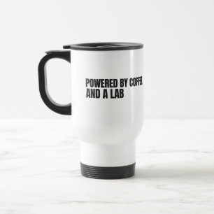 Caneca Térmica Energizado por Café e um Lab – Yellow Labrador