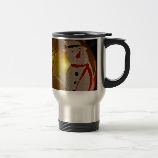 Caneca Térmica Enfeite de Homem de Neve Geado (Direita)