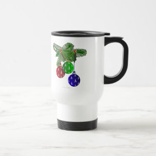 Caneca Térmica Enfeites Coloridos de Natal para Árvore