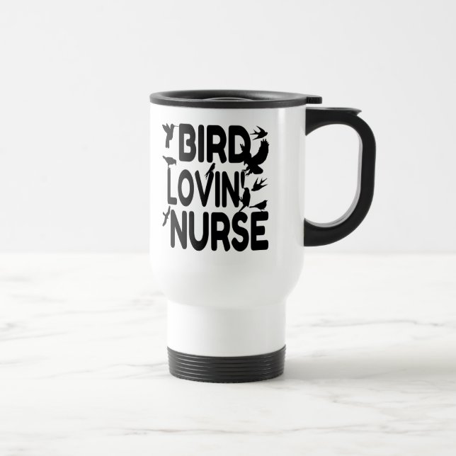 Caneca Térmica Enfermeira Adoradora de Pássaros (Direita)
