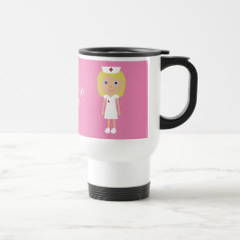 Caneca Térmica Enfermeira bonito dos desenhos animados