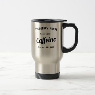 Caneca Térmica Enfermeira Personalizada Energizada pela Cafeína