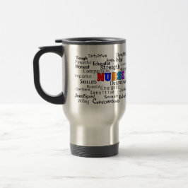 Caneca Térmica Enfermeira que descreve presentes das palavras