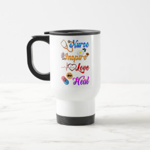 Caneca Térmica Enfermeira Térmica Inspire Amor Cura Med Terapeuta