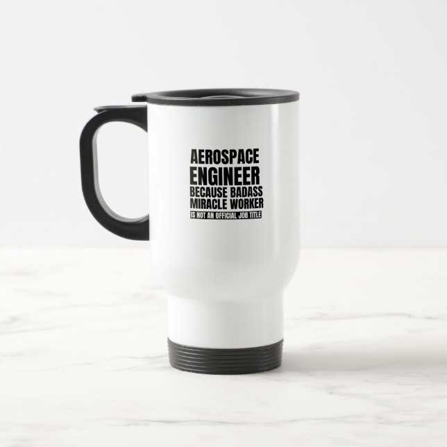 Caneca Térmica engenheiro aeroespacial porque trabalhador milagro (Esquerda)