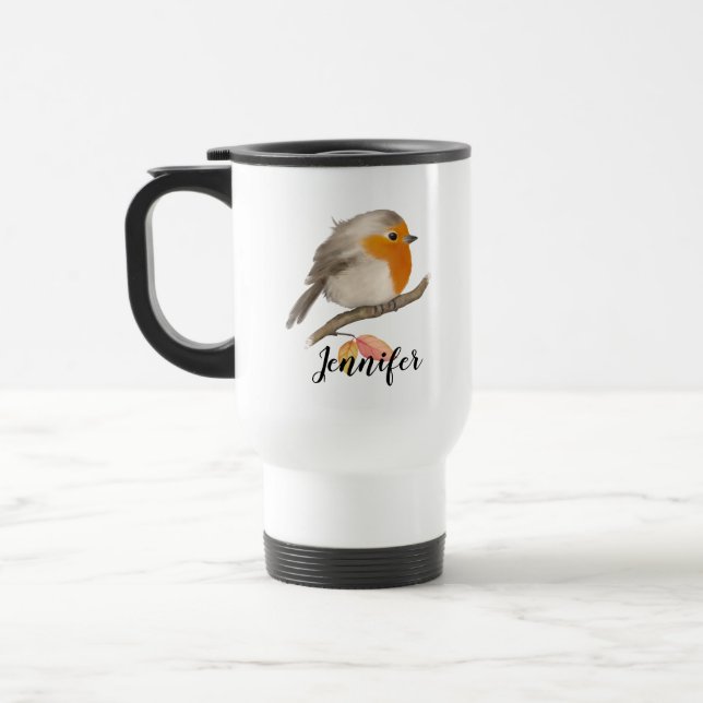 Caneca Térmica English Robin Bird (Esquerda)