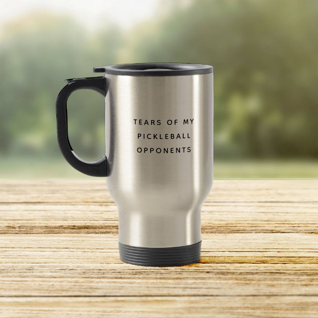 Caneca Térmica Engraçadas lágrimas da minha tipografia dos oposit (Criador carregado)