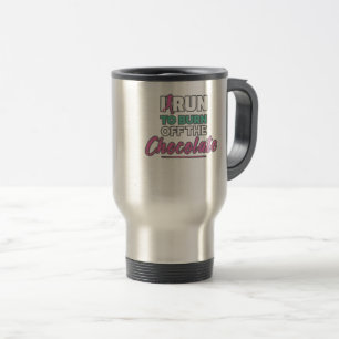 Caneca Térmica Engraçado correndo para queimar o chocolate