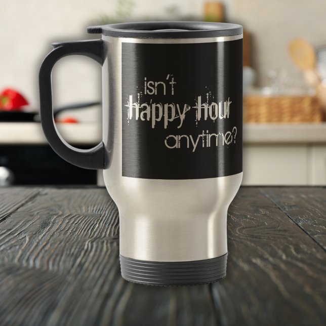 Caneca Térmica Engraçado não é hora feliz a qualquer momento (Criador carregado)