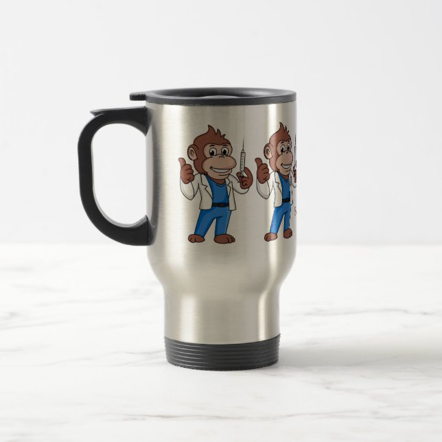 Caneca Térmica Engraçado orangotango macaco (Esquerda)