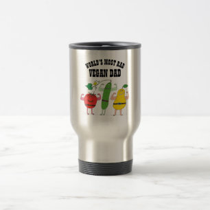 Caneca Térmica Engraçado PAI RAD VEGAN Vegetais Flexíveis Músc