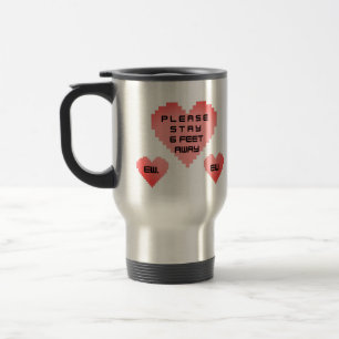 Caneca Térmica Engraçado Por Favor Fique a 1,8 Metros de Distânci