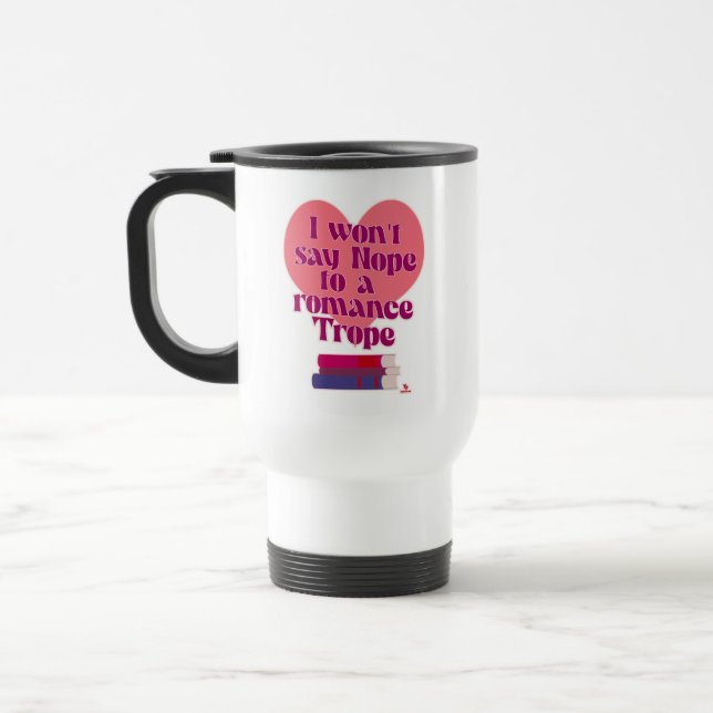 Caneca Térmica Engraçado Romance Trope Reader Love Motto (Esquerda)