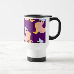 Caneca Térmica Engraçado Shrimp Músico Músico de Marisco Humor