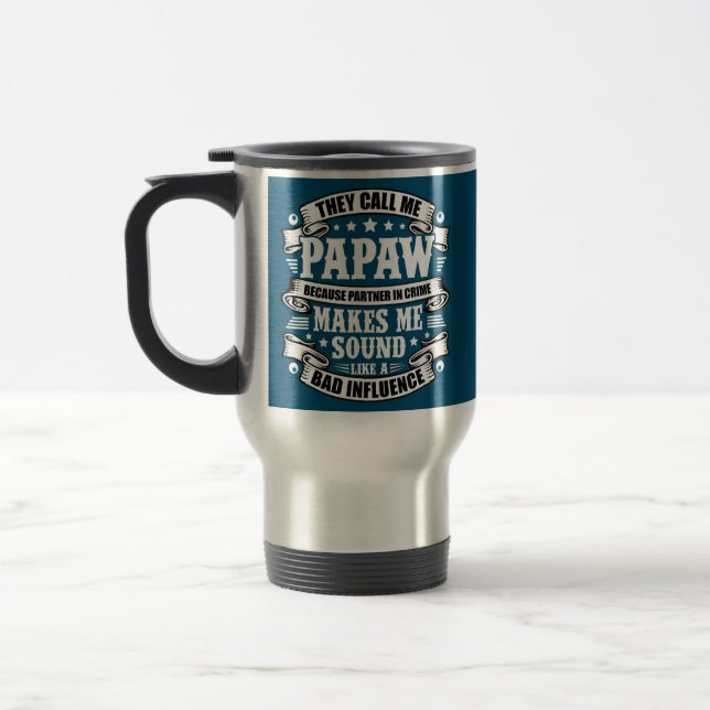 Caneca Térmica Engraçado Vovô Vovô Passo Pai Pai (Esquerda)