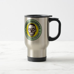 Caneca Térmica equipe da resposta do zombi, cara do zombi