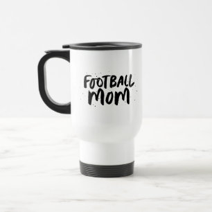 Caneca Térmica Equipe de futebol, mãe, na moda preto, personaliza