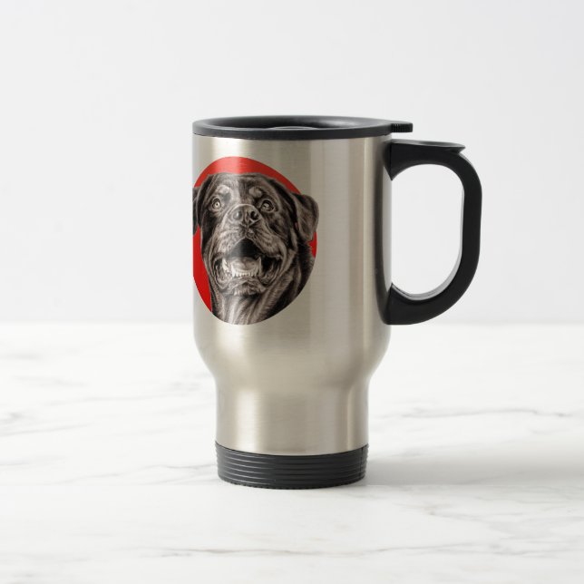Caneca Térmica Esboço de Rottweiler (Direita)