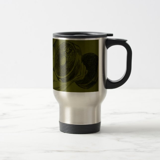Caneca Térmica Esboço do Lápis de Malhação de Construção do Corpo (Direita)