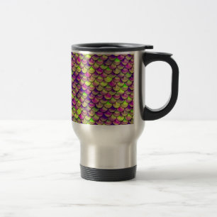 Caneca Térmica Escalas roxas e verdes caídas