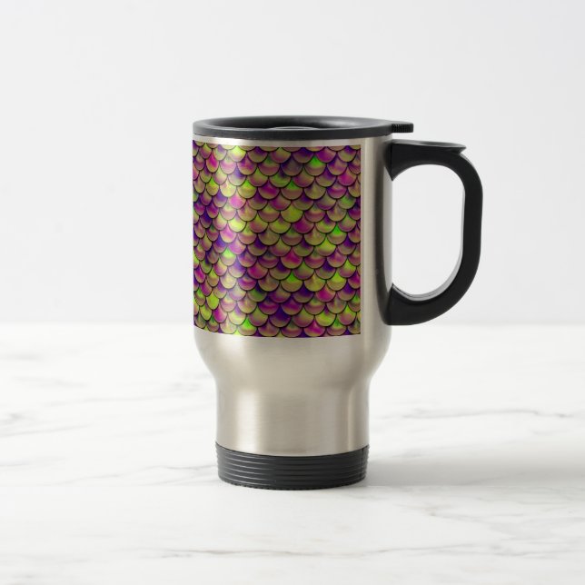 Caneca Térmica Escalas roxas e verdes caídas (Direita)