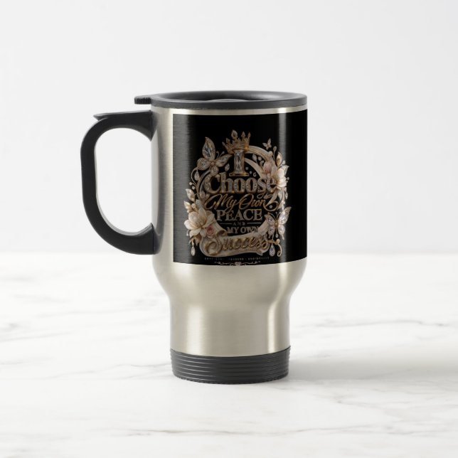 Caneca Térmica Escolha Minha Própria Paz e Sucesso (Esquerda)