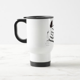 Caneca Térmica Escrevendo preto-e-branco ou educação Themed Mug