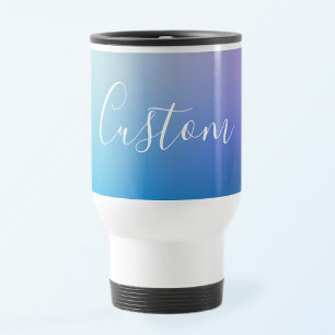 Caneca Térmica Escrita de Roteiro Editável Moderna   Ombre Colori