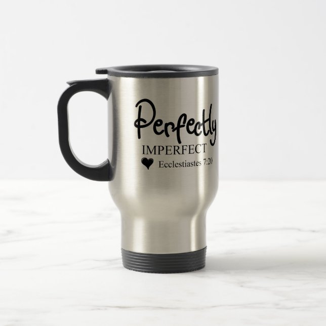 Caneca Térmica Escritura perfeitamente imperfeita inspirada (Esquerda)