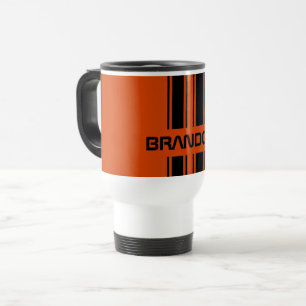 Caneca Térmica Escuro Personalizado Laranja Negro Raça Escuro Est