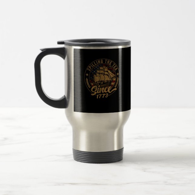 Caneca Térmica Esmagando O Chá Desde 1773 Professor De História D (Esquerda)