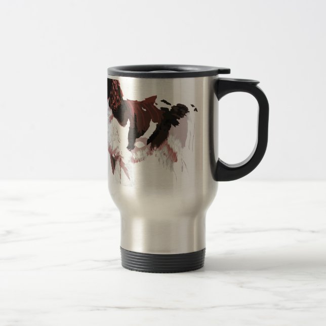 Caneca Térmica Espanhol de Springer castanho e branco (Direita)