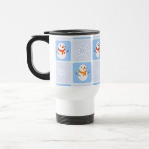 Caneca Térmica Espelho de neve e flocos de neve com verificação d