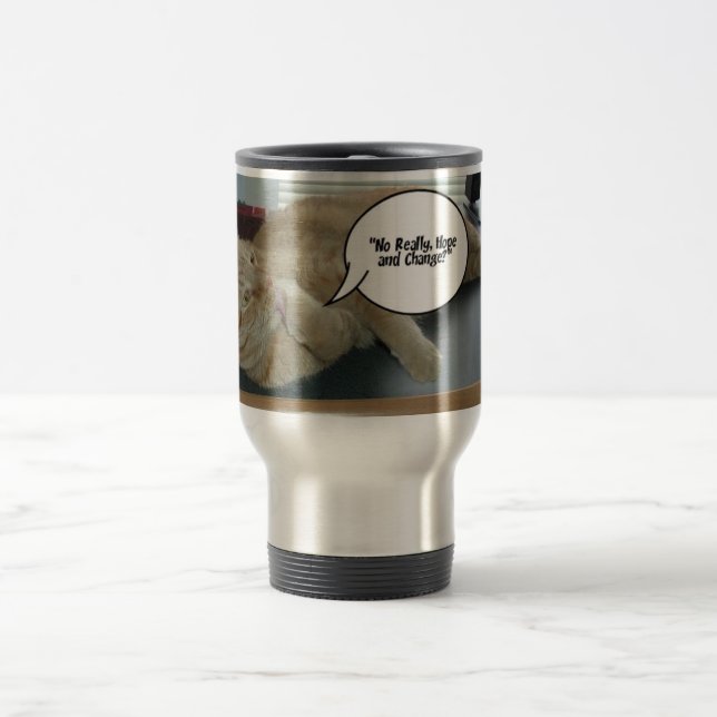 Caneca Térmica Esperança e mudança/Humor de gato (Centro)