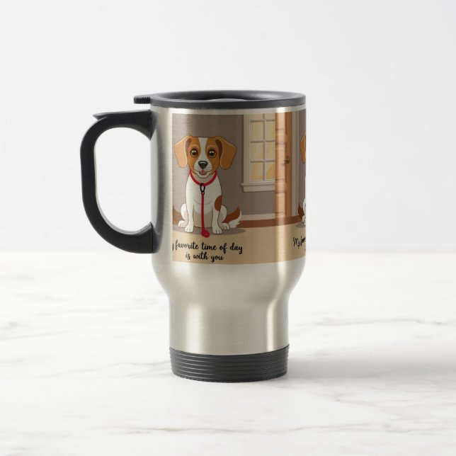 Caneca Térmica Esperándote para ser feliz – Amor Perruno Ilustrad (Esquerda)