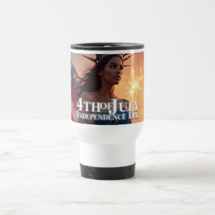 Caneca Térmica Esplêndido Design de 4 de Julho - Fogos de Artifíc