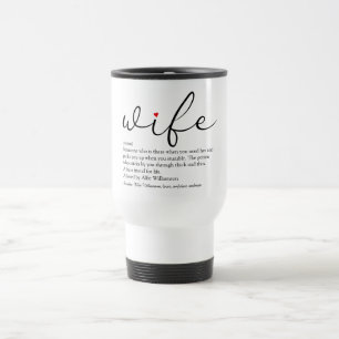 Caneca Térmica Esposa Roteiro Coração Vermelho Preto e Branco Per