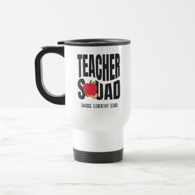 Caneca Térmica Esquadrão de Professores de Maçã Vermelha-Cura (Esquerda)